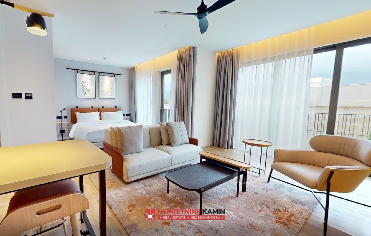 50 m² Studio Apartment in the Mistral Building, Boka Place, Porto Montenegro, Tivat